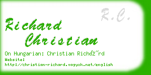 richard christian business card